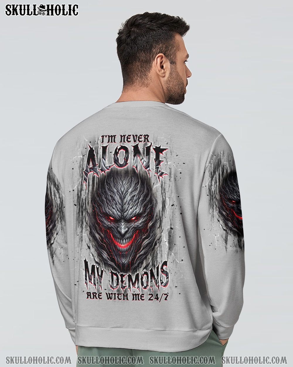 BLISSCORNERS I'M NEVER ALONE MY DEMONS ARE WITH ME 24/7 ALL OVER PRINT