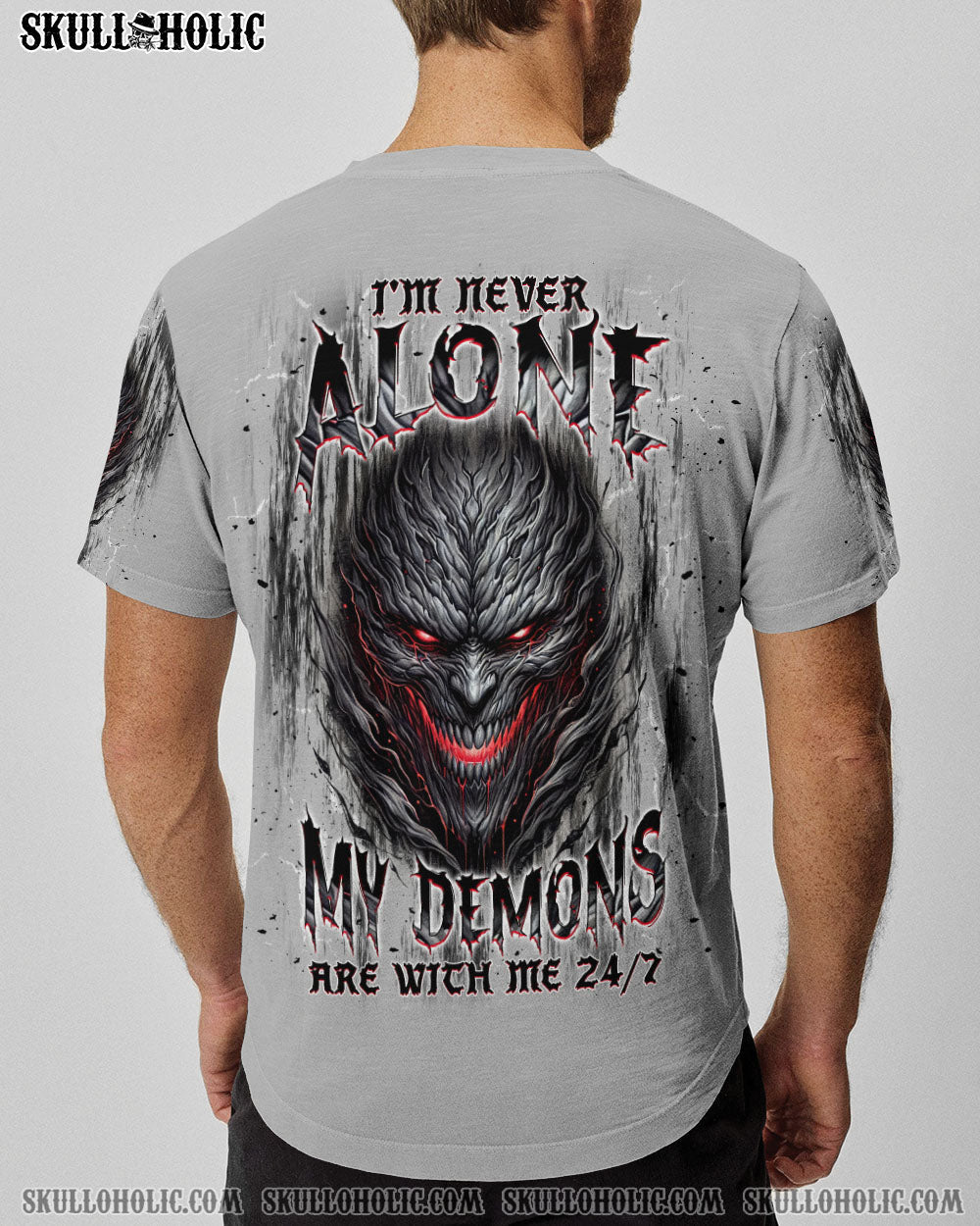 BLISSCORNERS I'M NEVER ALONE MY DEMONS ARE WITH ME 24/7 ALL OVER PRINT