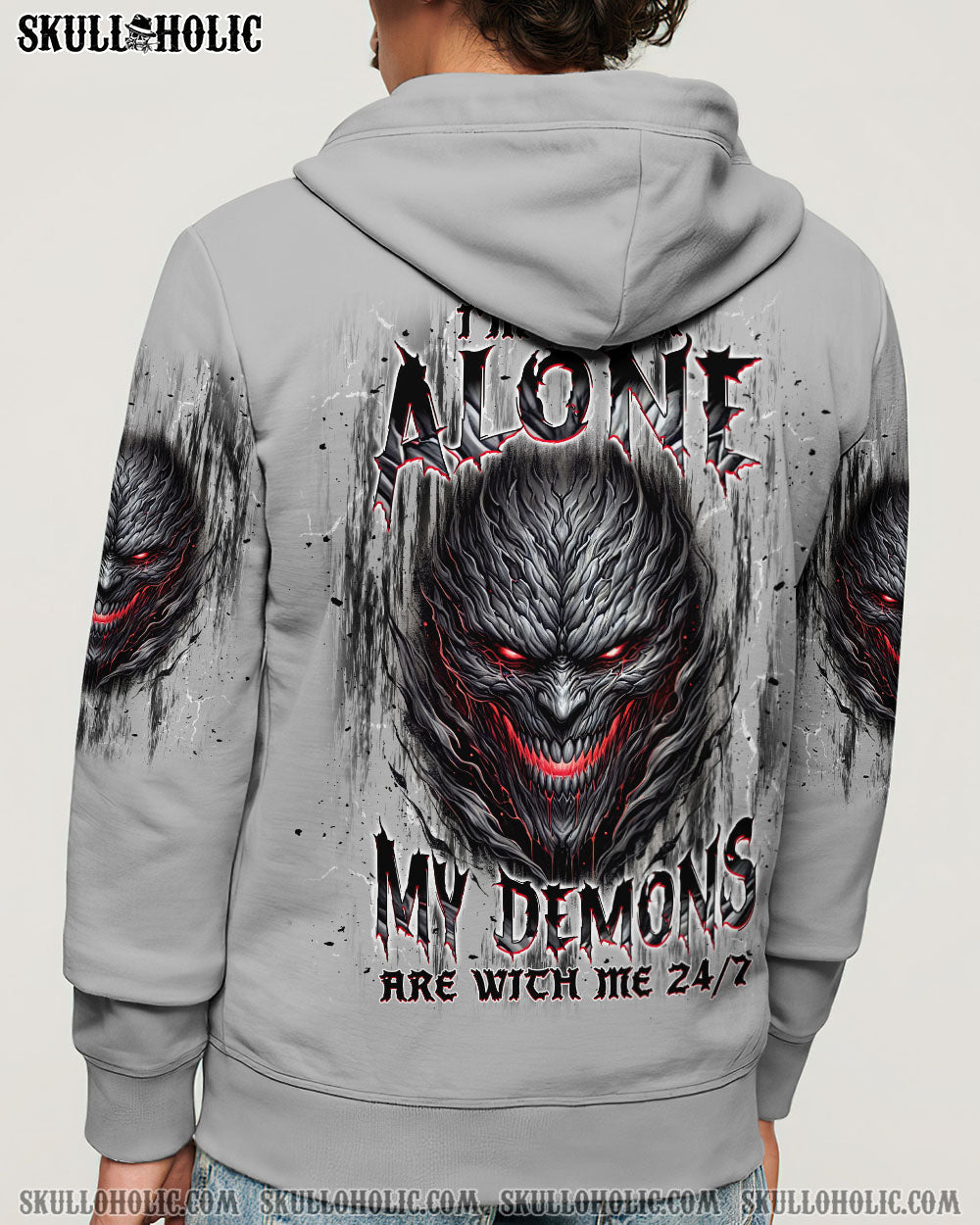 BLISSCORNERS I'M NEVER ALONE MY DEMONS ARE WITH ME 24/7 ALL OVER PRINT