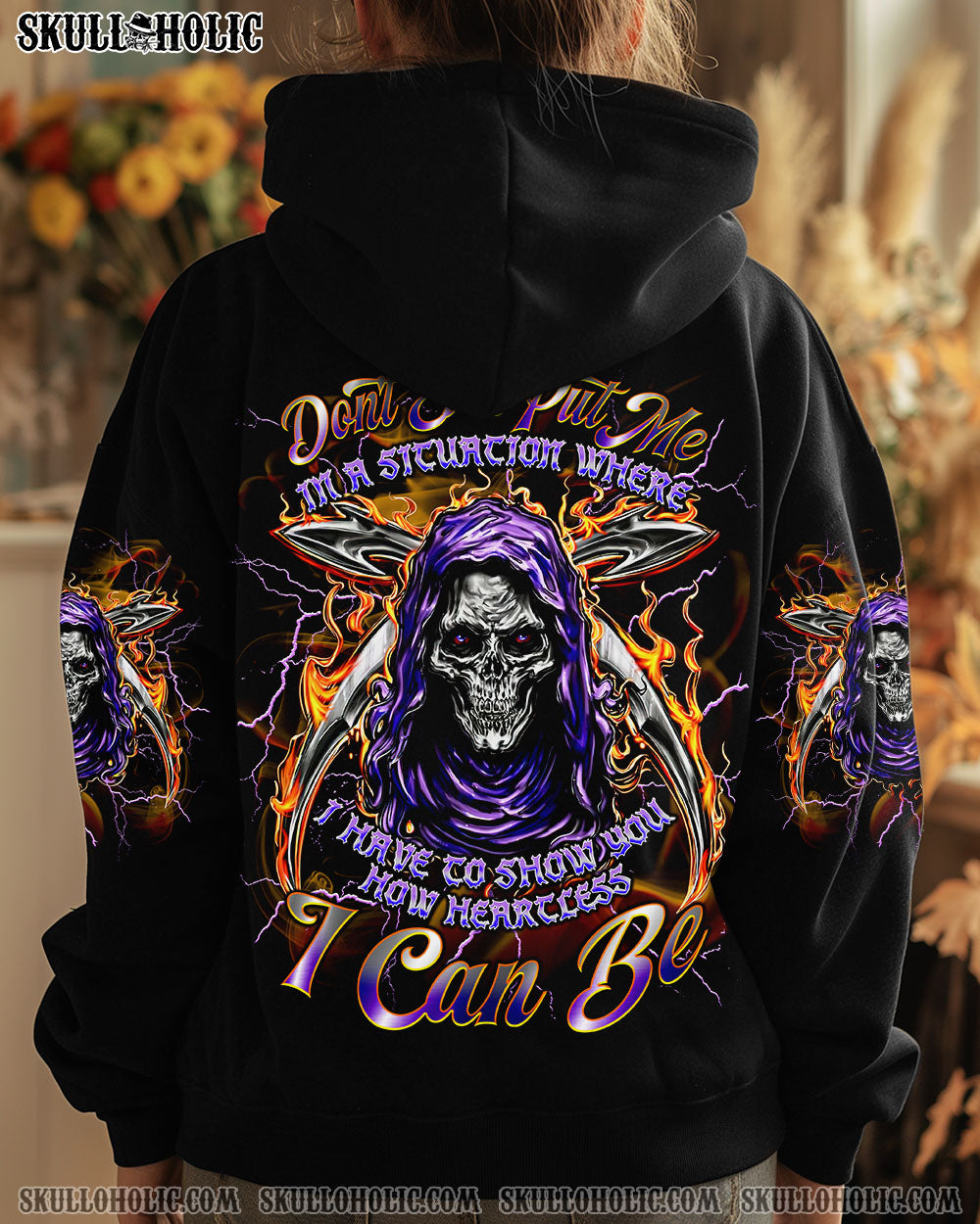 BLISSCORNERS HOW HEARTLESS I CAN BE SKULL REAPER ALL OVER PRINT