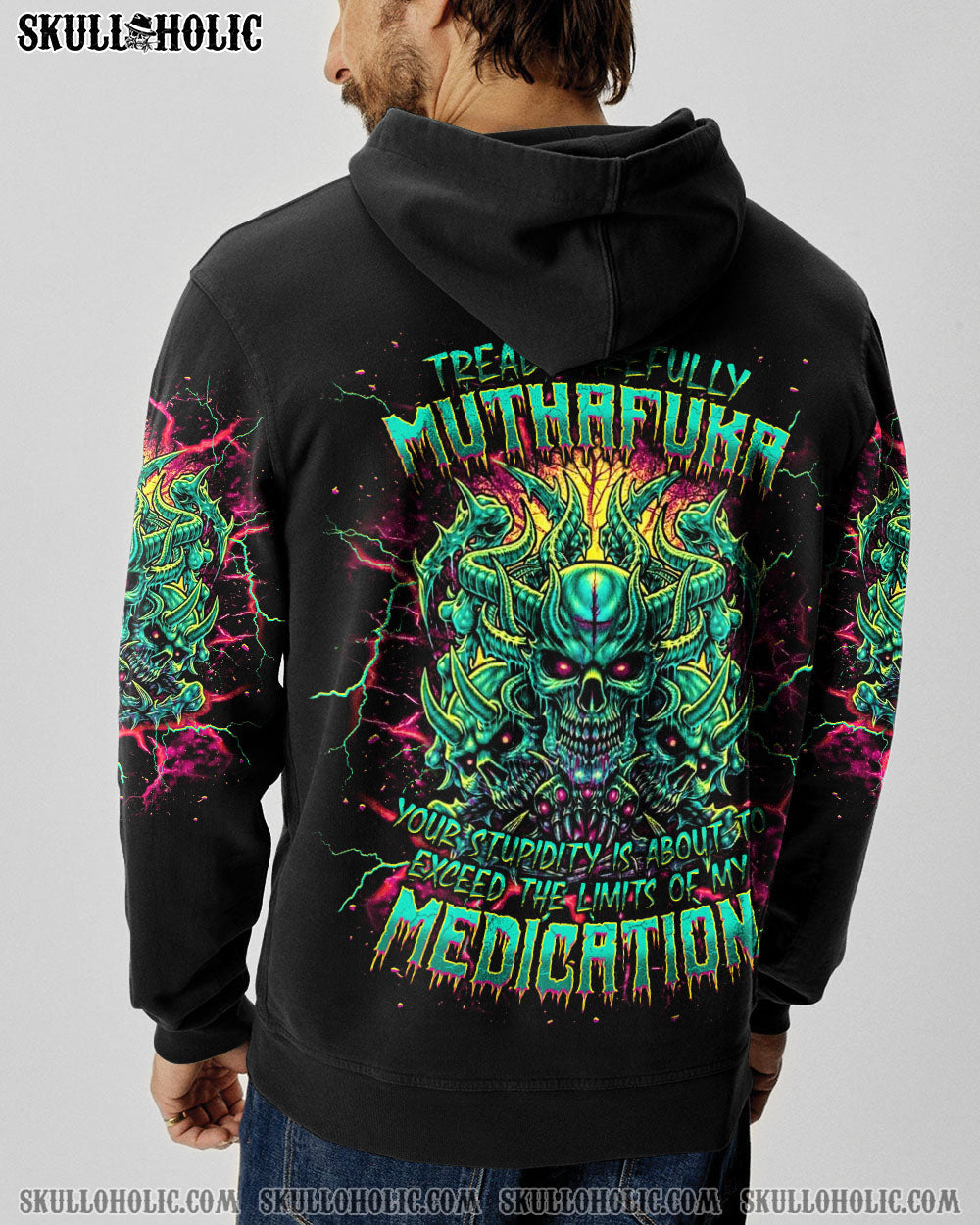 BLISSCORNERS TREAD CAREFULLY MUTHAFUKA SKULL ALL OVER PRINT