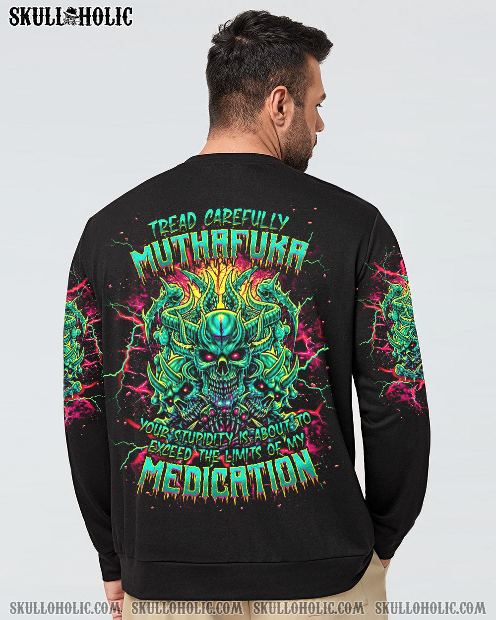 BLISSCORNERS TREAD CAREFULLY MUTHAFUKA SKULL ALL OVER PRINT
