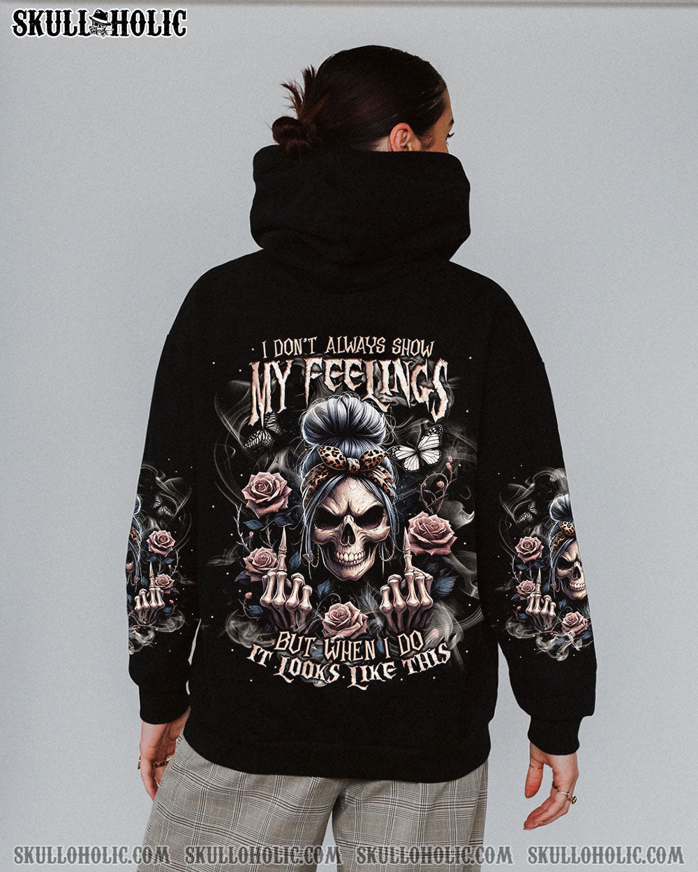 BLISSCORNERS PERSON WHO TOOK ADVANTAGE OF MY KINDNESS MESSY BUN SKULL ALL OVER PRINT