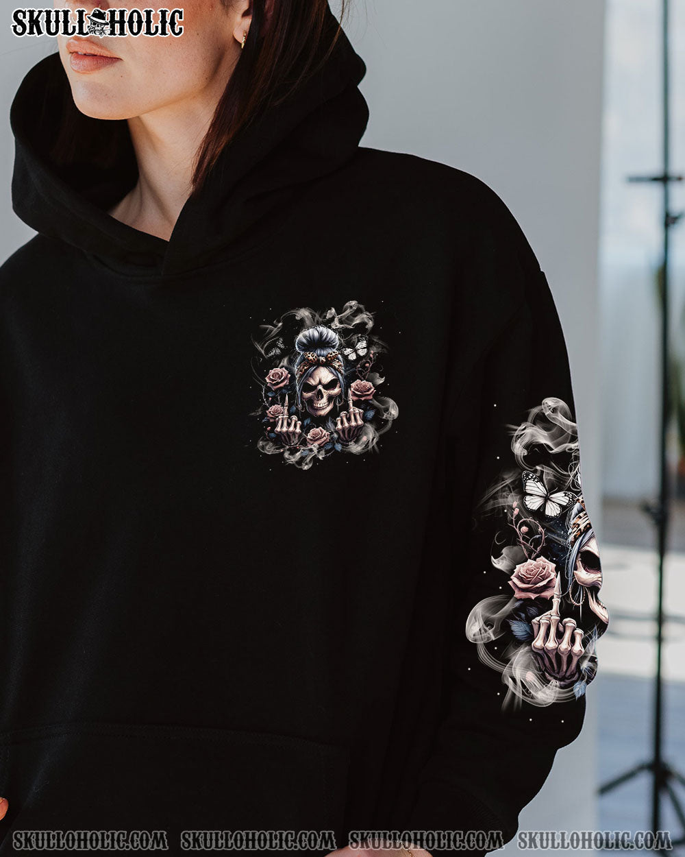 BLISSCORNERS PERSON WHO TOOK ADVANTAGE OF MY KINDNESS MESSY BUN SKULL ALL OVER PRINT