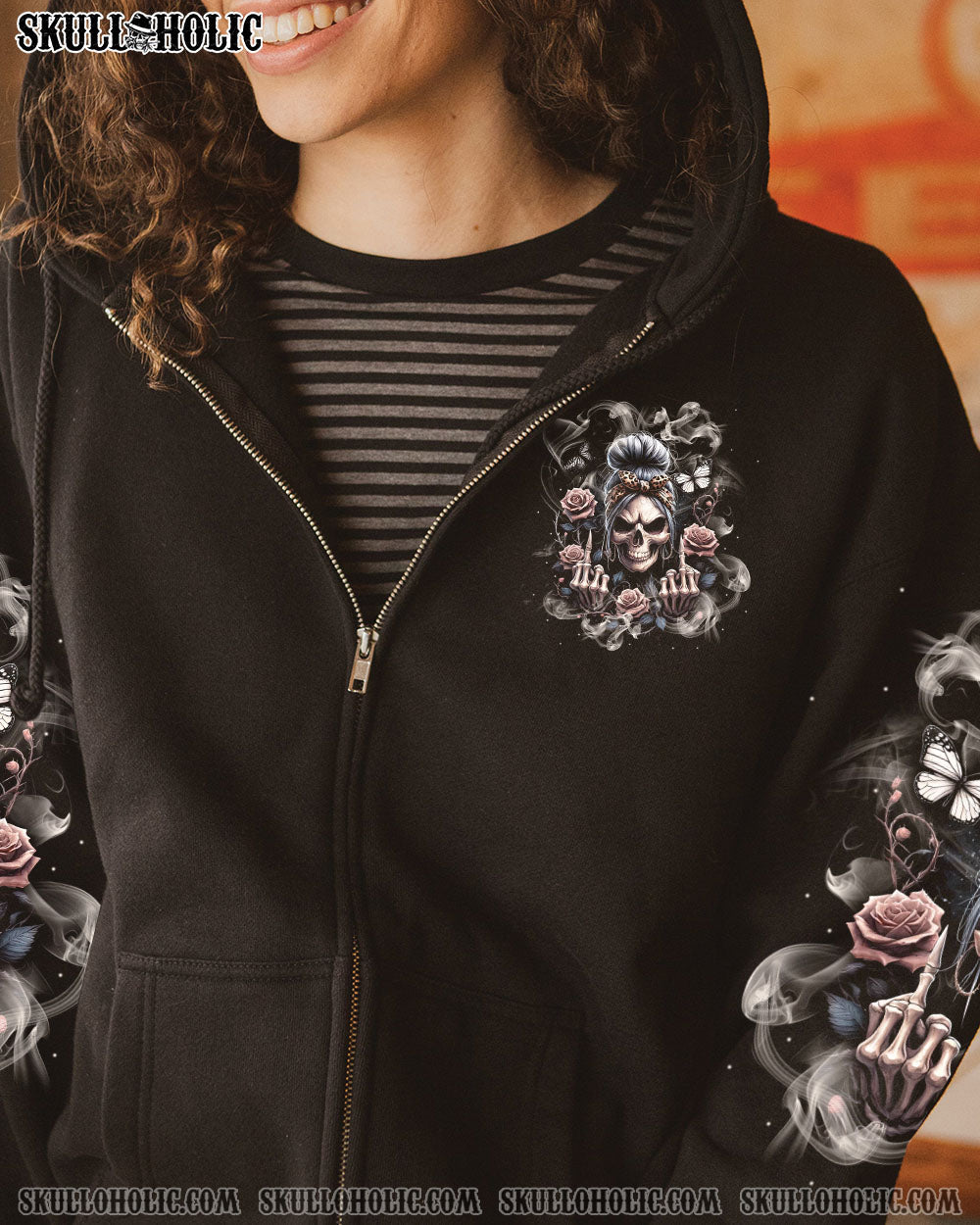 BLISSCORNERS PERSON WHO TOOK ADVANTAGE OF MY KINDNESS MESSY BUN SKULL ALL OVER PRINT