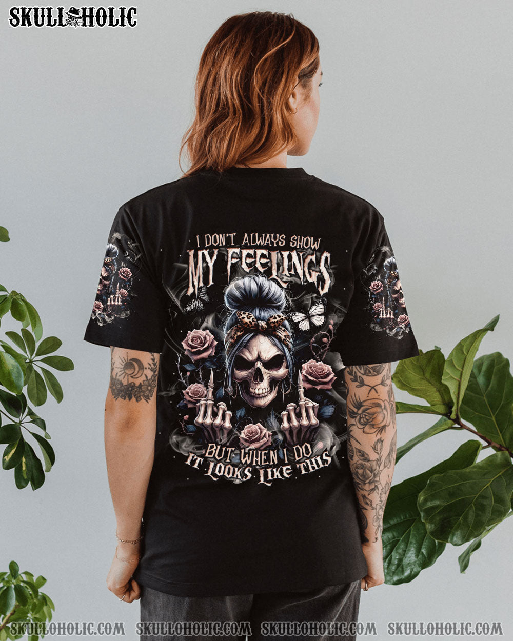 BLISSCORNERS PERSON WHO TOOK ADVANTAGE OF MY KINDNESS MESSY BUN SKULL ALL OVER PRINT