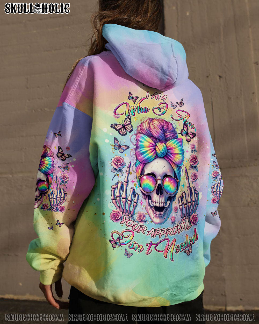 BLISSCORNERS I'M NOT A HOT MESS MESSY BUN SKULL ALL OVER PRINT