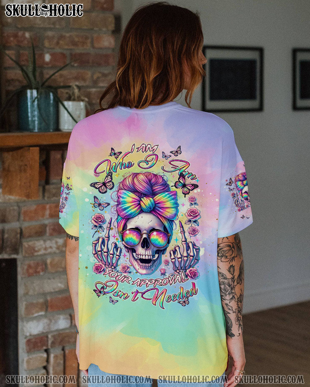 BLISSCORNERS I'M NOT A HOT MESS MESSY BUN SKULL ALL OVER PRINT