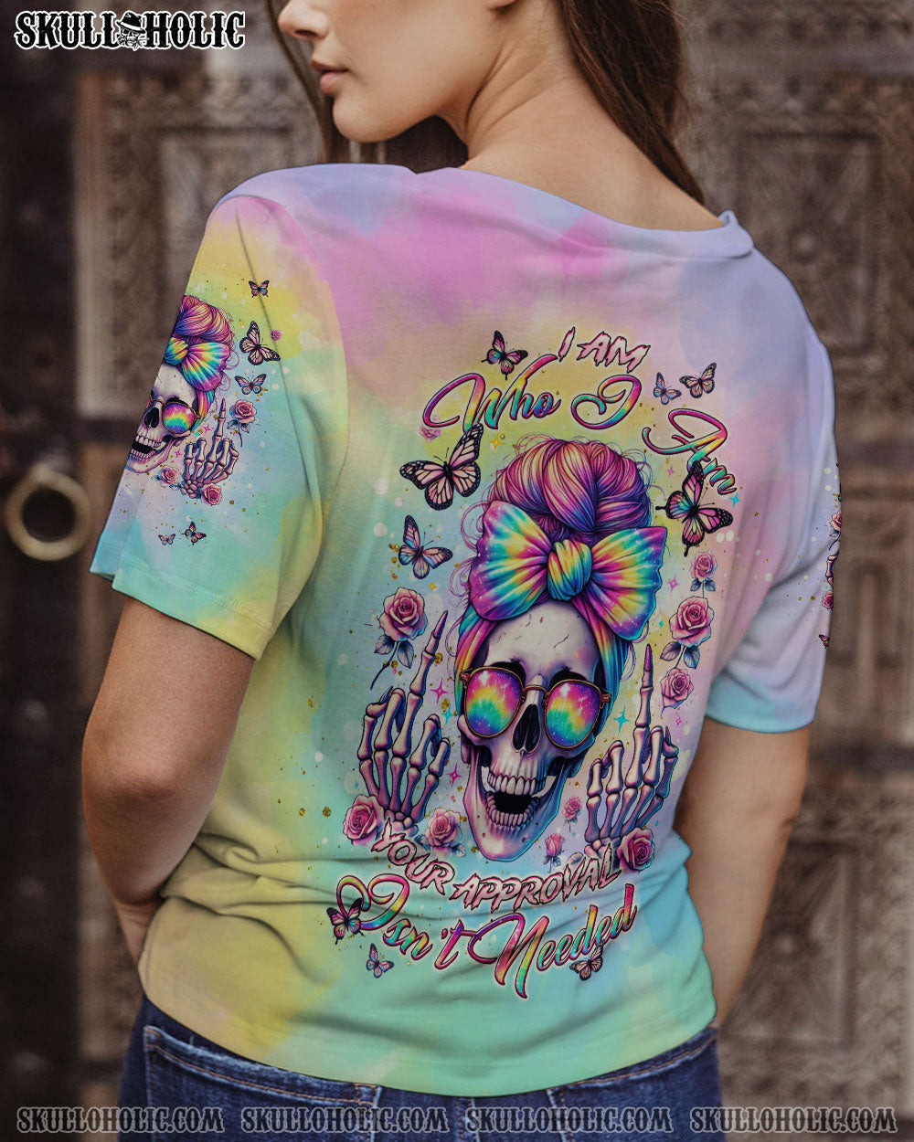 BLISSCORNERS I'M NOT A HOT MESS MESSY BUN SKULL ALL OVER PRINT