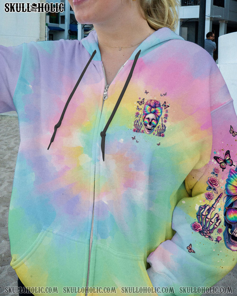 BLISSCORNERS I'M NOT A HOT MESS MESSY BUN SKULL ALL OVER PRINT