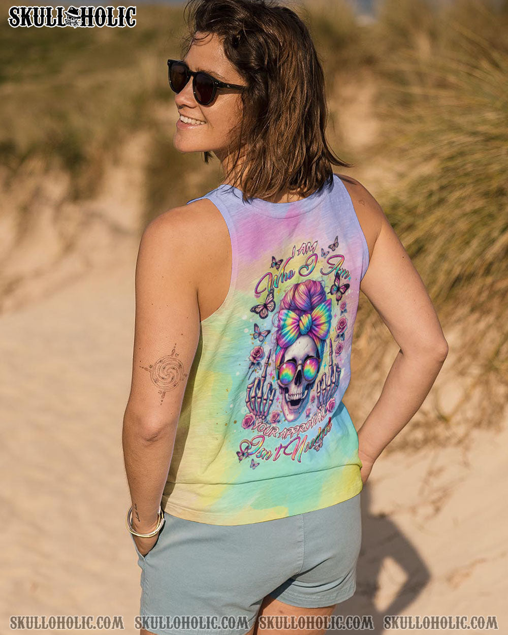 BLISSCORNERS I'M NOT A HOT MESS MESSY BUN SKULL ALL OVER PRINT