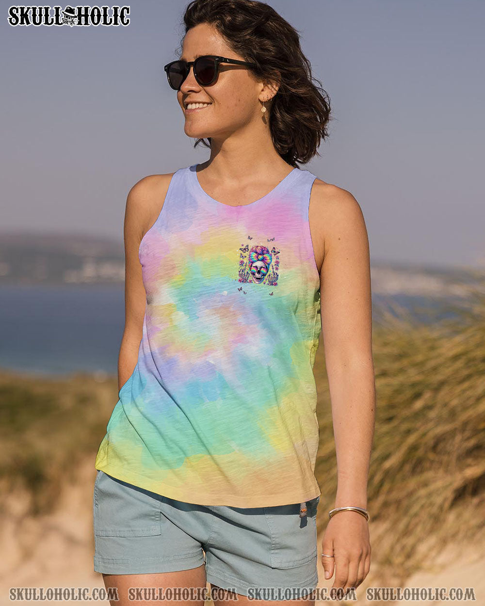 BLISSCORNERS I'M NOT A HOT MESS MESSY BUN SKULL ALL OVER PRINT