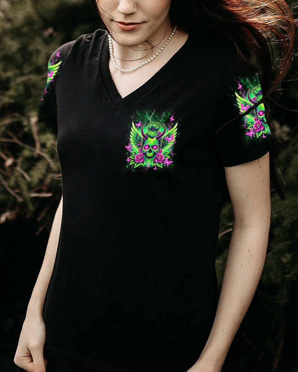 BLISSCORNERS IT'S GOING TO BE ONE OF THOSE DAYS MESSY BUN SKULL ALL OVER PRINT