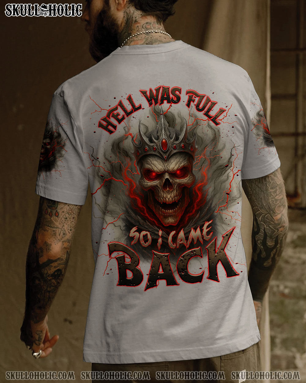 BLISSCORNERS HELL WAS FULL SO I CAME BACK SKULL KING ALL OVER PRINT
