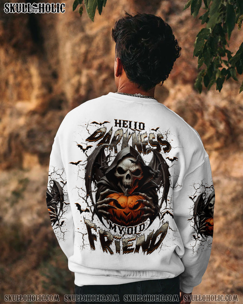 BLISSCORNERS HELLO DARKNESS MY OLD FRIEND HALLOWEEN ALL OVER PRINT