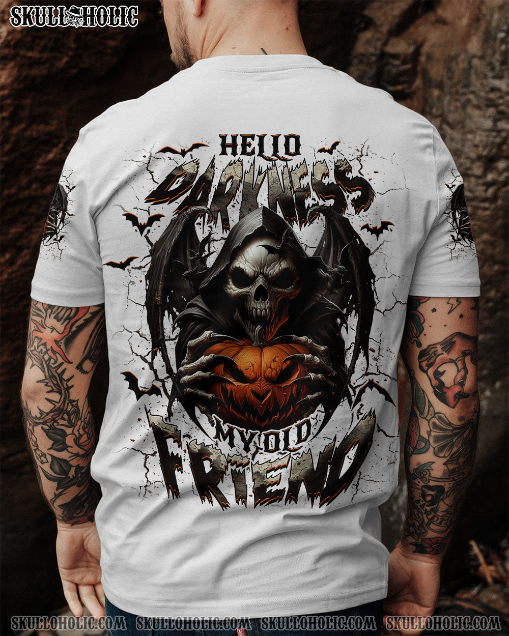 BLISSCORNERS HELLO DARKNESS MY OLD FRIEND HALLOWEEN ALL OVER PRINT