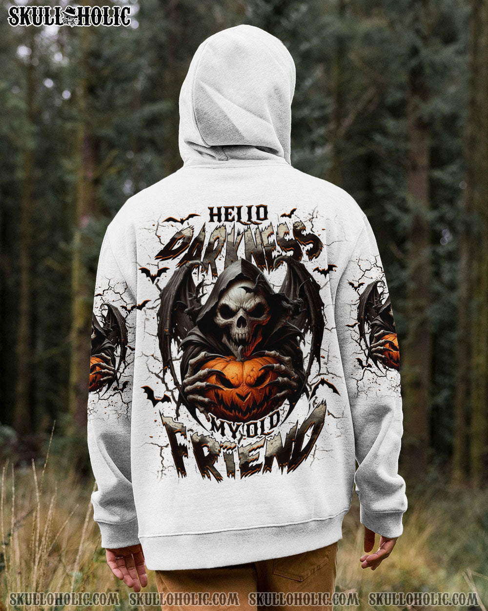 BLISSCORNERS HELLO DARKNESS MY OLD FRIEND HALLOWEEN ALL OVER PRINT