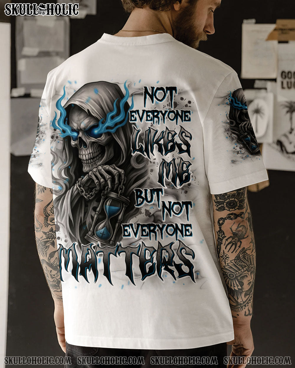 BLISSCORNERS NOT EVERYONE LIKES ME SKULL REAPER ALL OVER PRINT