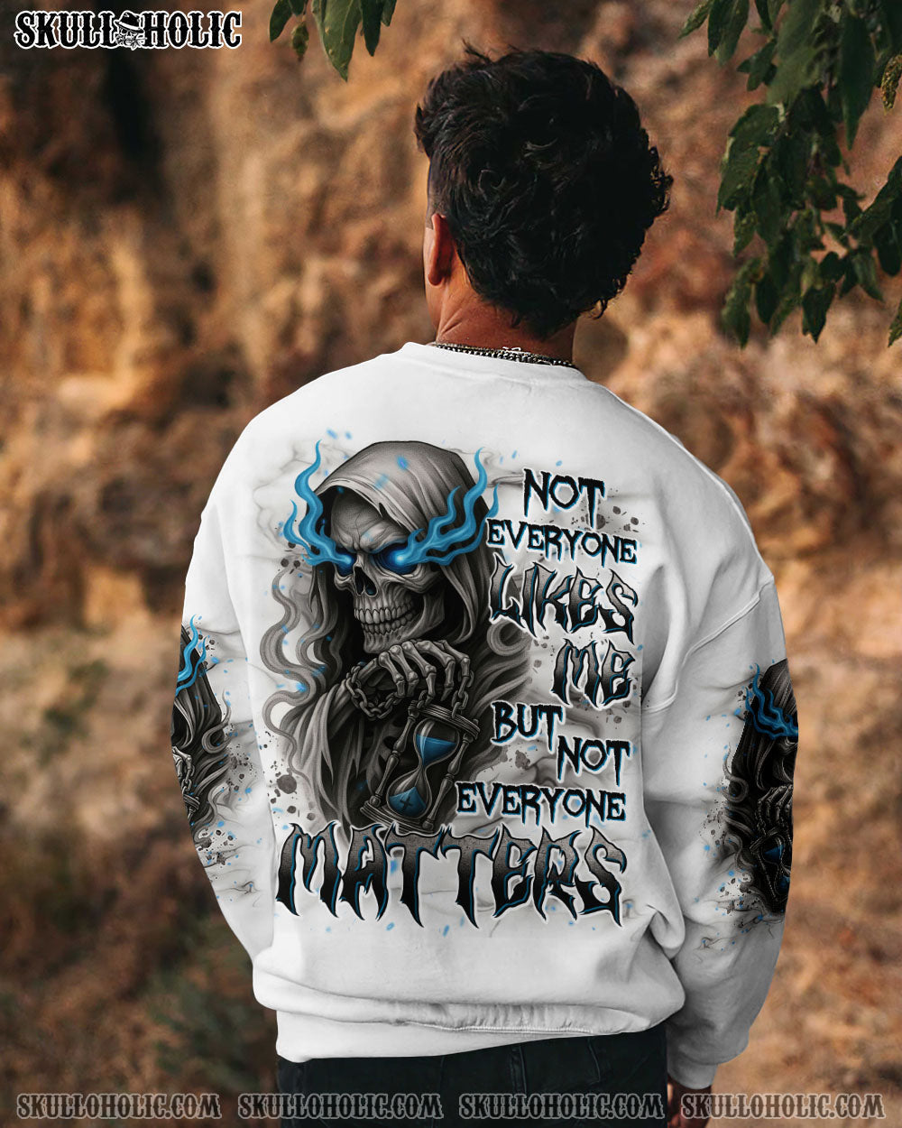 BLISSCORNERS NOT EVERYONE LIKES ME SKULL REAPER ALL OVER PRINT