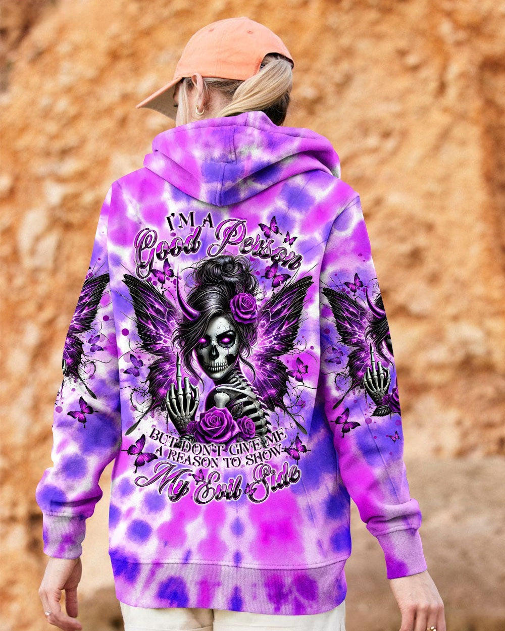 BLISSCORNERS HOW HEARTLESS I CAN BE TATTOO SKULL MESSY BUN ALL OVER PRINT