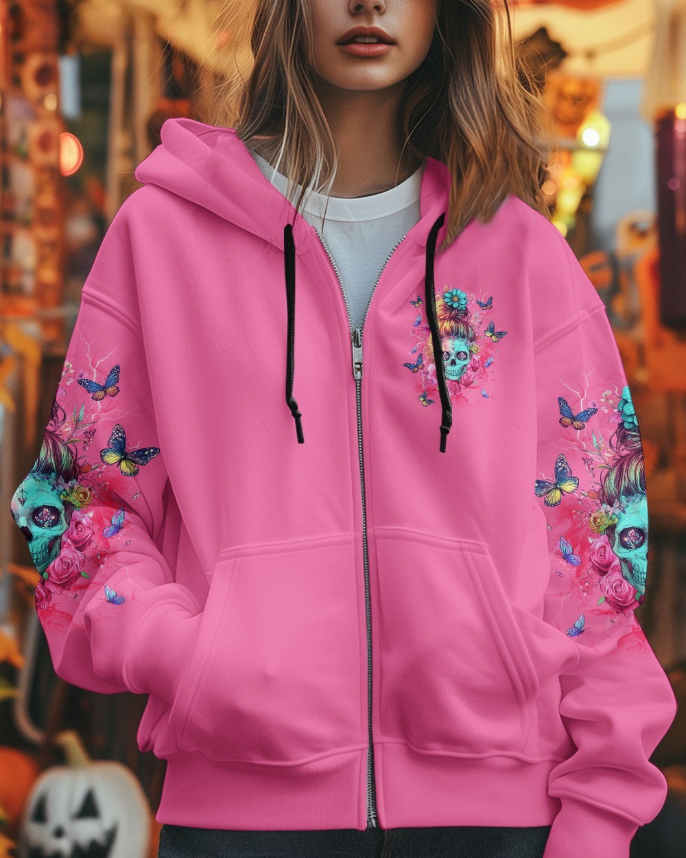 BLISSCORNERS GOD GIFTED ME TWO TITLES MOM AND GRANDMA MESSY BUN SKULL ALL OVER PRINT