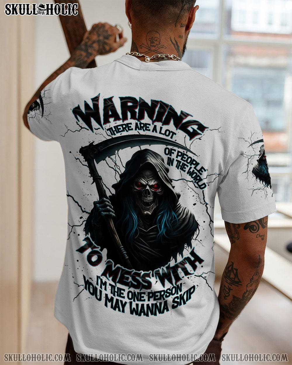 BLISSCORNERS I'M THE PERSON YOU MAY WANNA SKIP SKULL REAPER ALL OVER PRINT