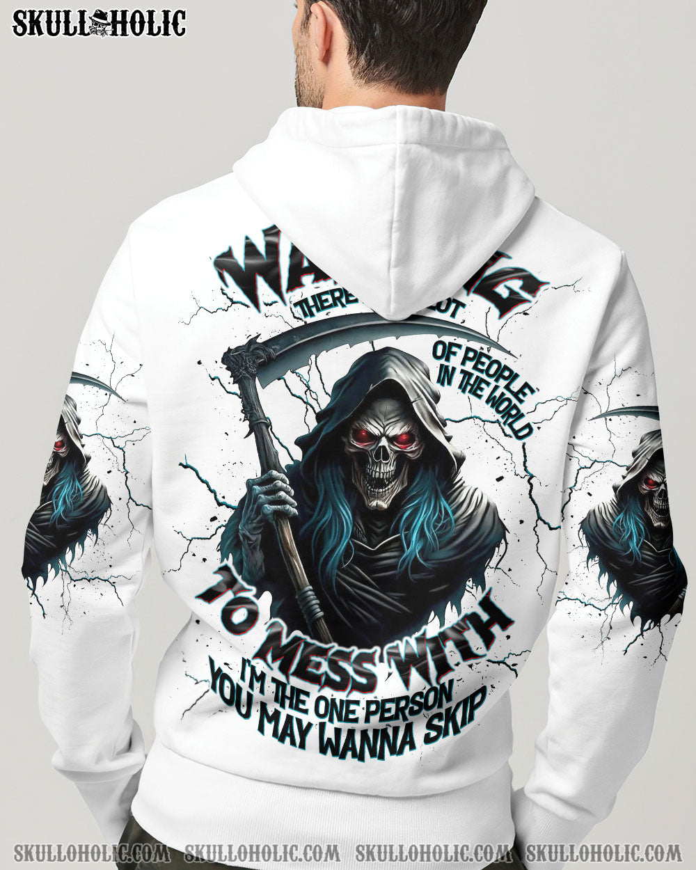 BLISSCORNERS I'M THE PERSON YOU MAY WANNA SKIP SKULL REAPER ALL OVER PRINT