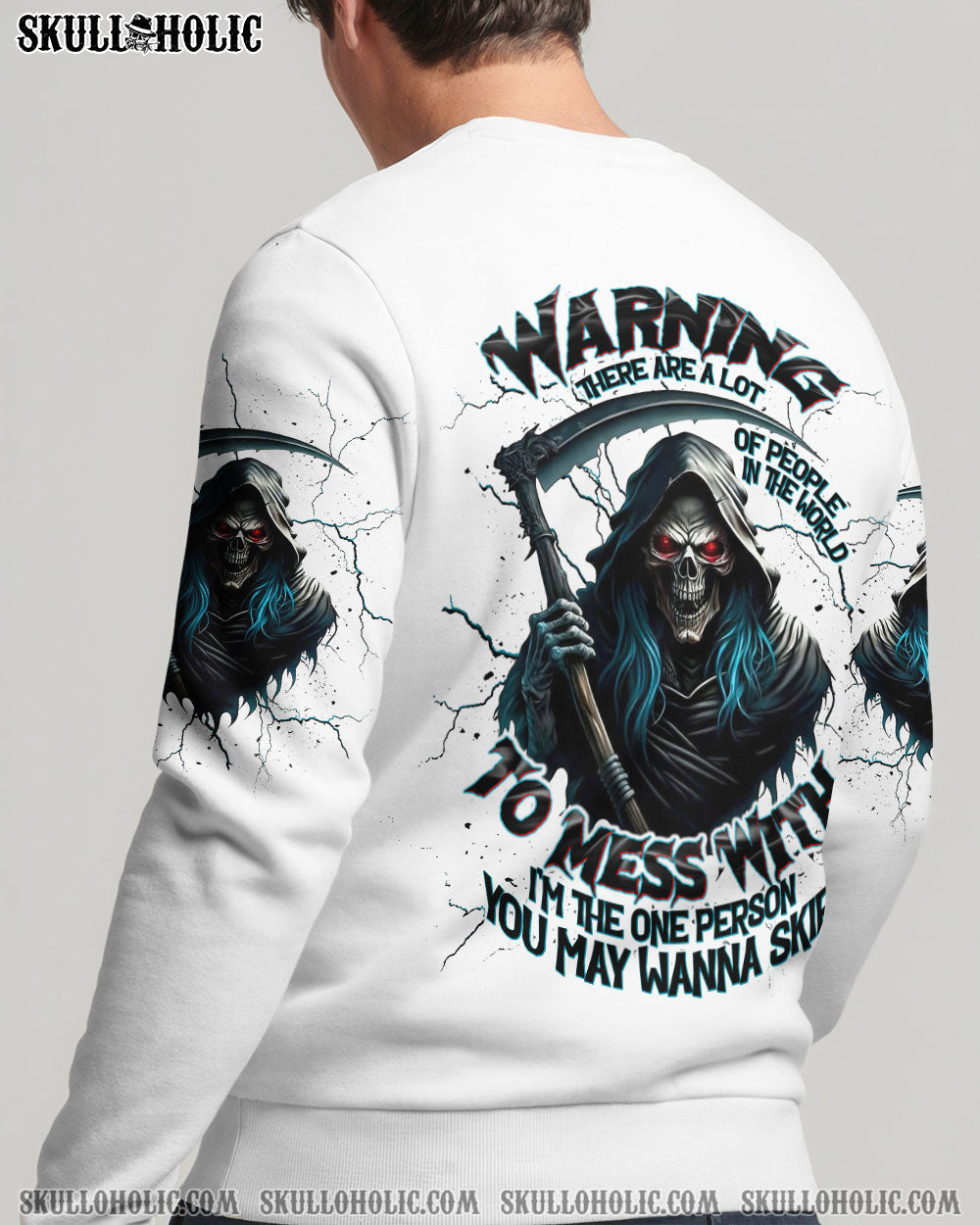 BLISSCORNERS I'M THE PERSON YOU MAY WANNA SKIP SKULL REAPER ALL OVER PRINT