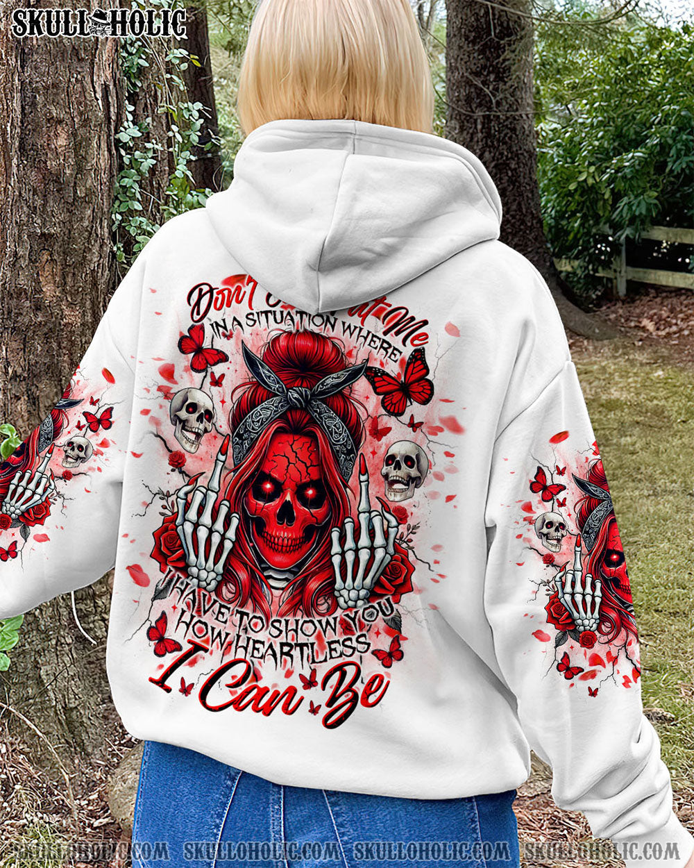 BLISSCORNERS THE GOOD GIRL IN ME GOT TIRED SKULL MESSY BUN TIE DYE ALL OVER PRINT