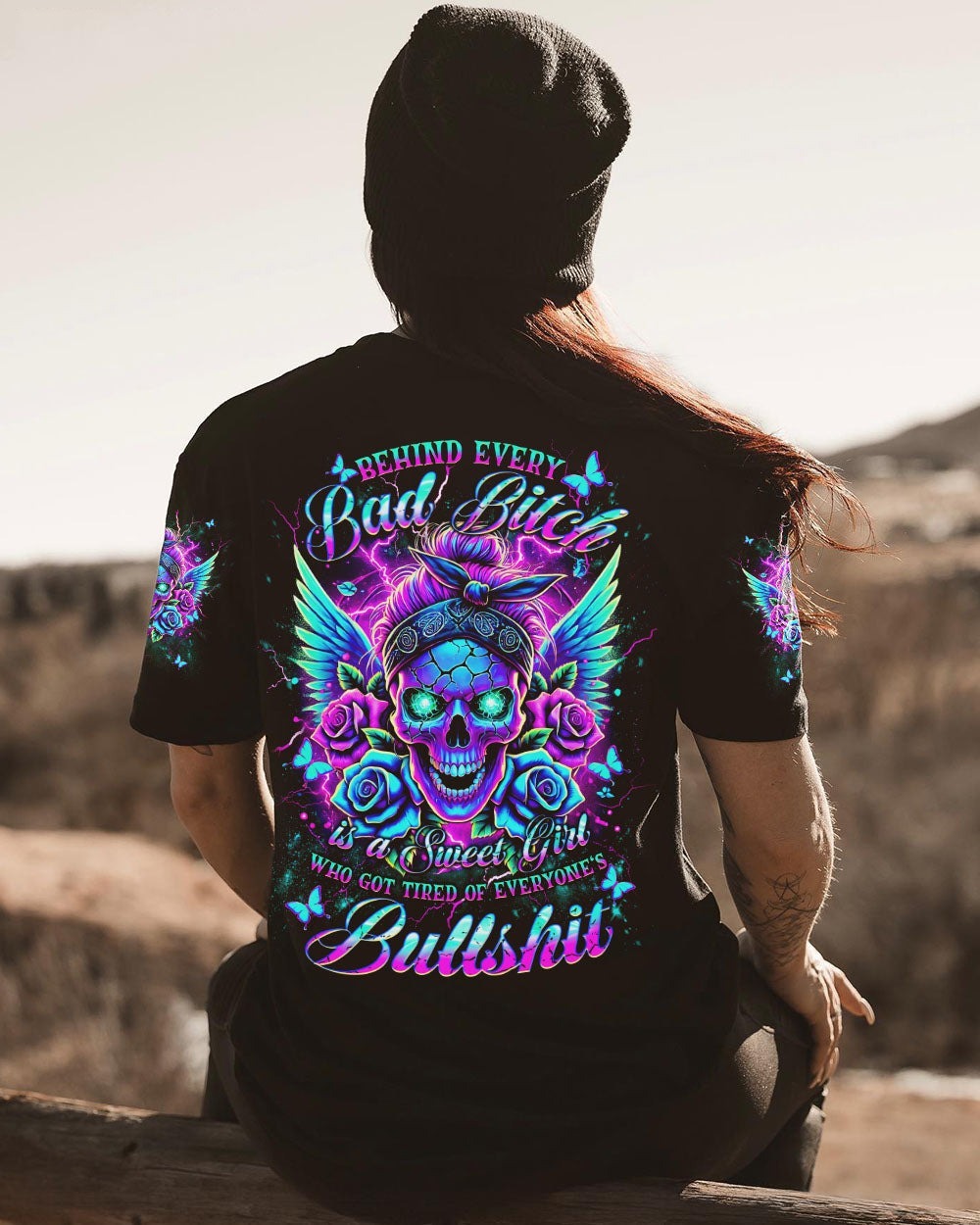 BLISSCORNERS IT'S GOING TO BE ONE OF THOSE DAYS MESSY BUN SKULL ALL OVER PRINT