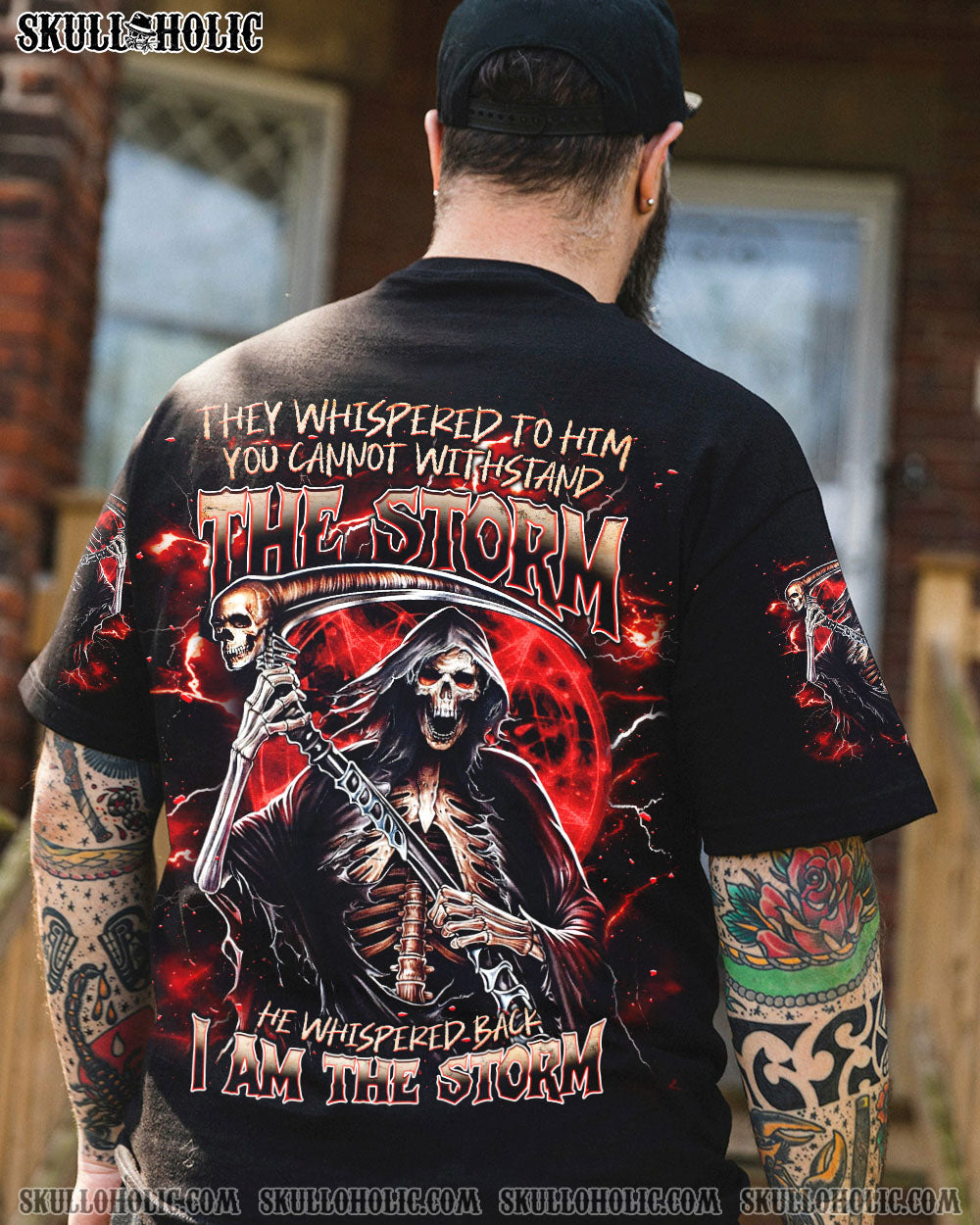 BLISSCORNERS I AM THE STORM REAPER SKULL ALL OVER PRINT