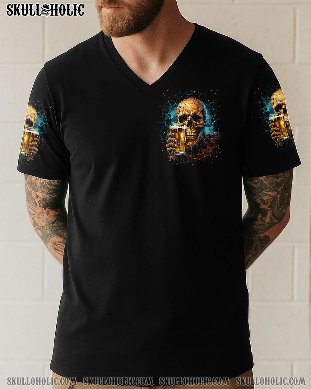 BLISSCORNERS BRING BEER SKULL ALL OVER PRINT