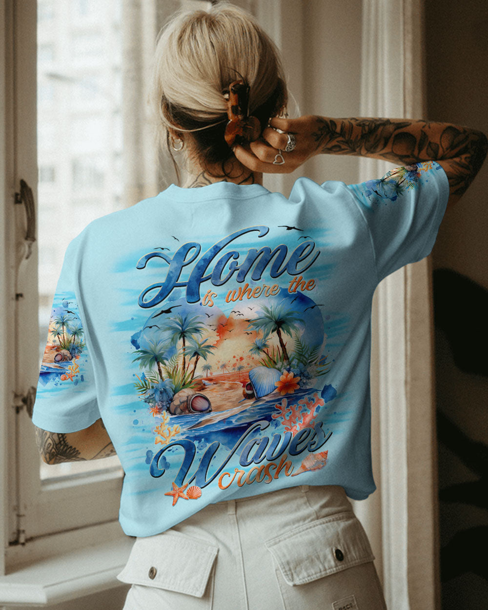 BLISSCORNERS HOME IS WHERE THE WAVES CRASH ALL OVER PRINT