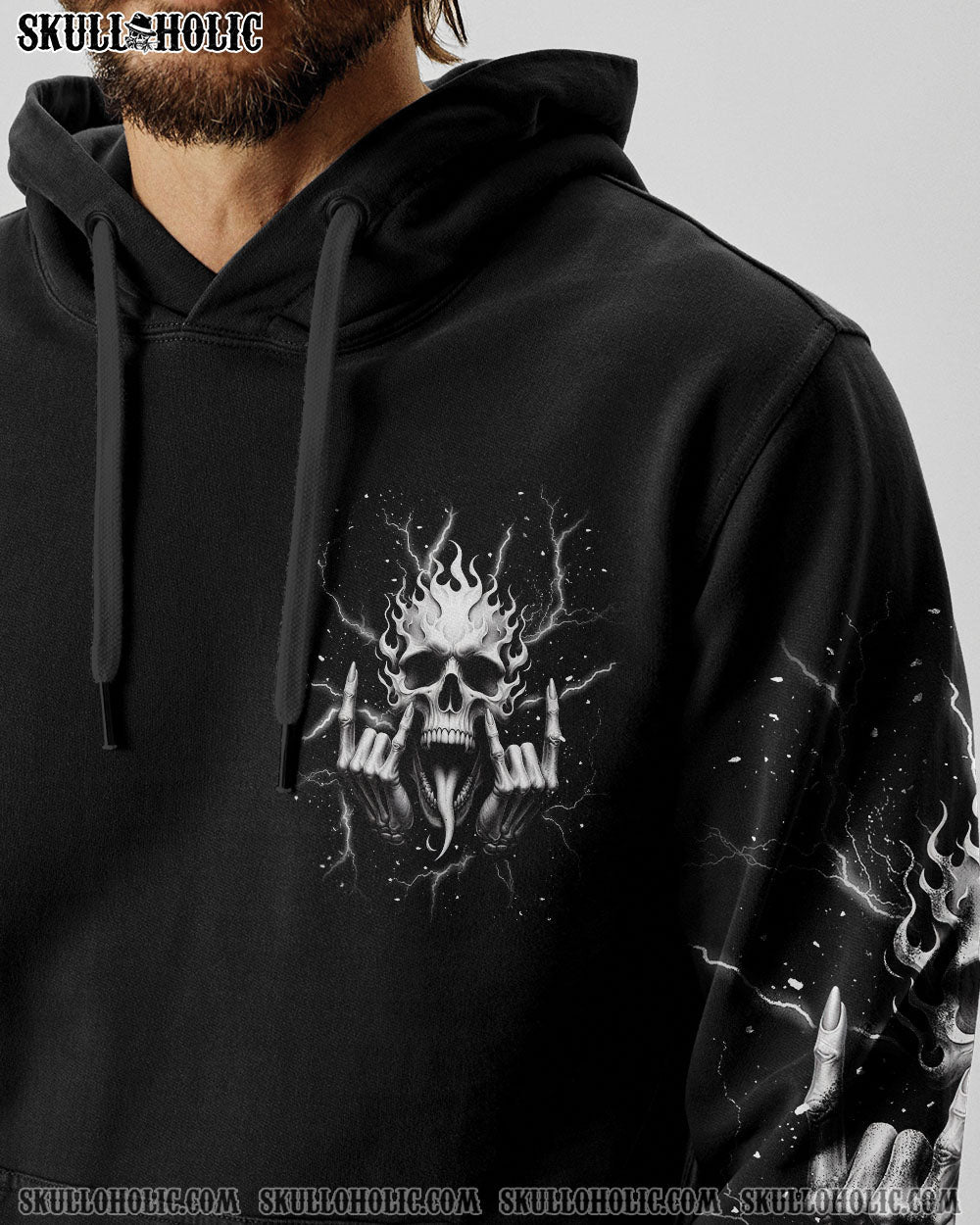BLISSCORNERS ONE DAY I'M GONNA JUST SAY DEMON SKULL ALL OVER PRINT