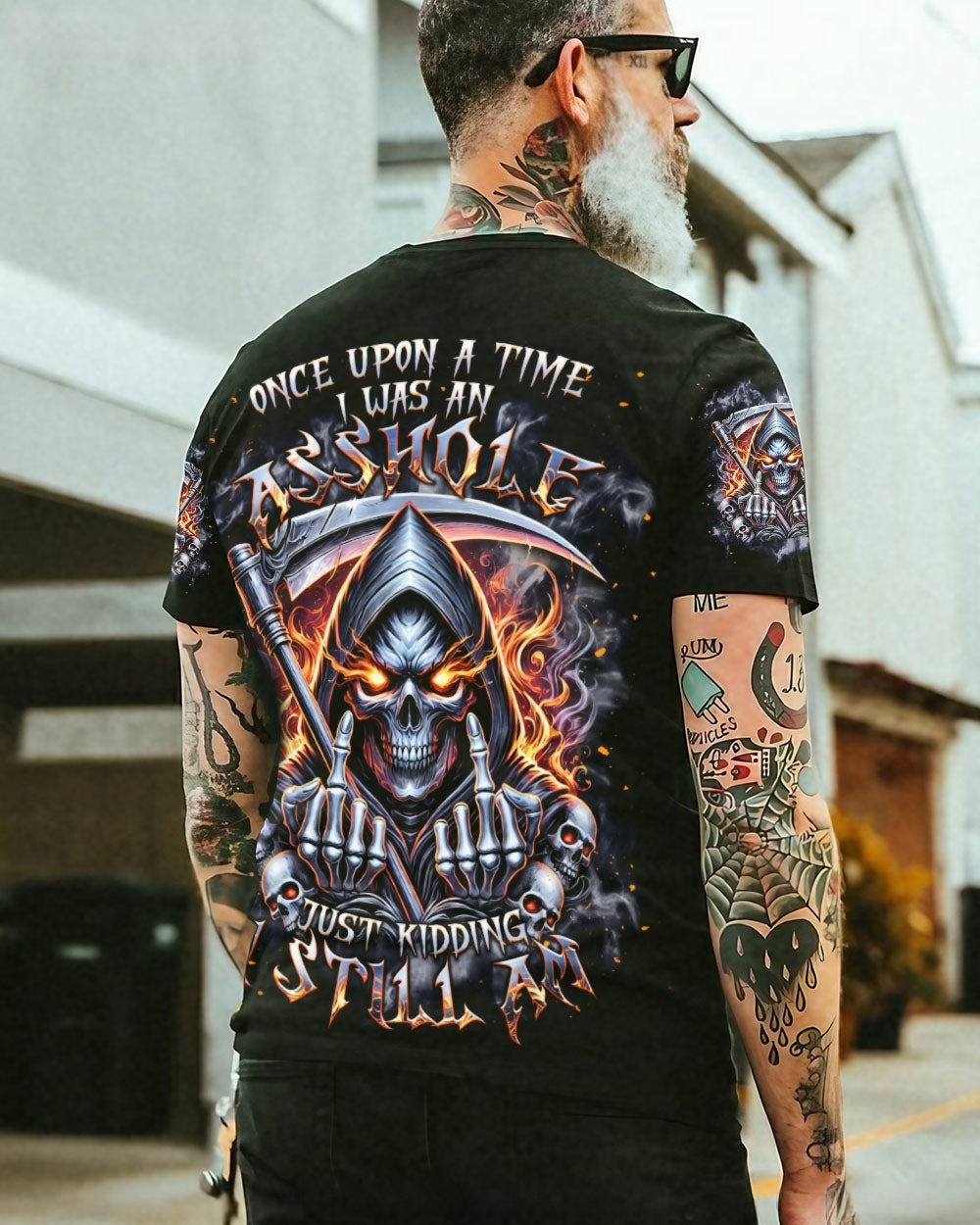 BLISSCORNERS JUST KIDDING I STILL AM SKULL REAPER ALL OVER PRINT