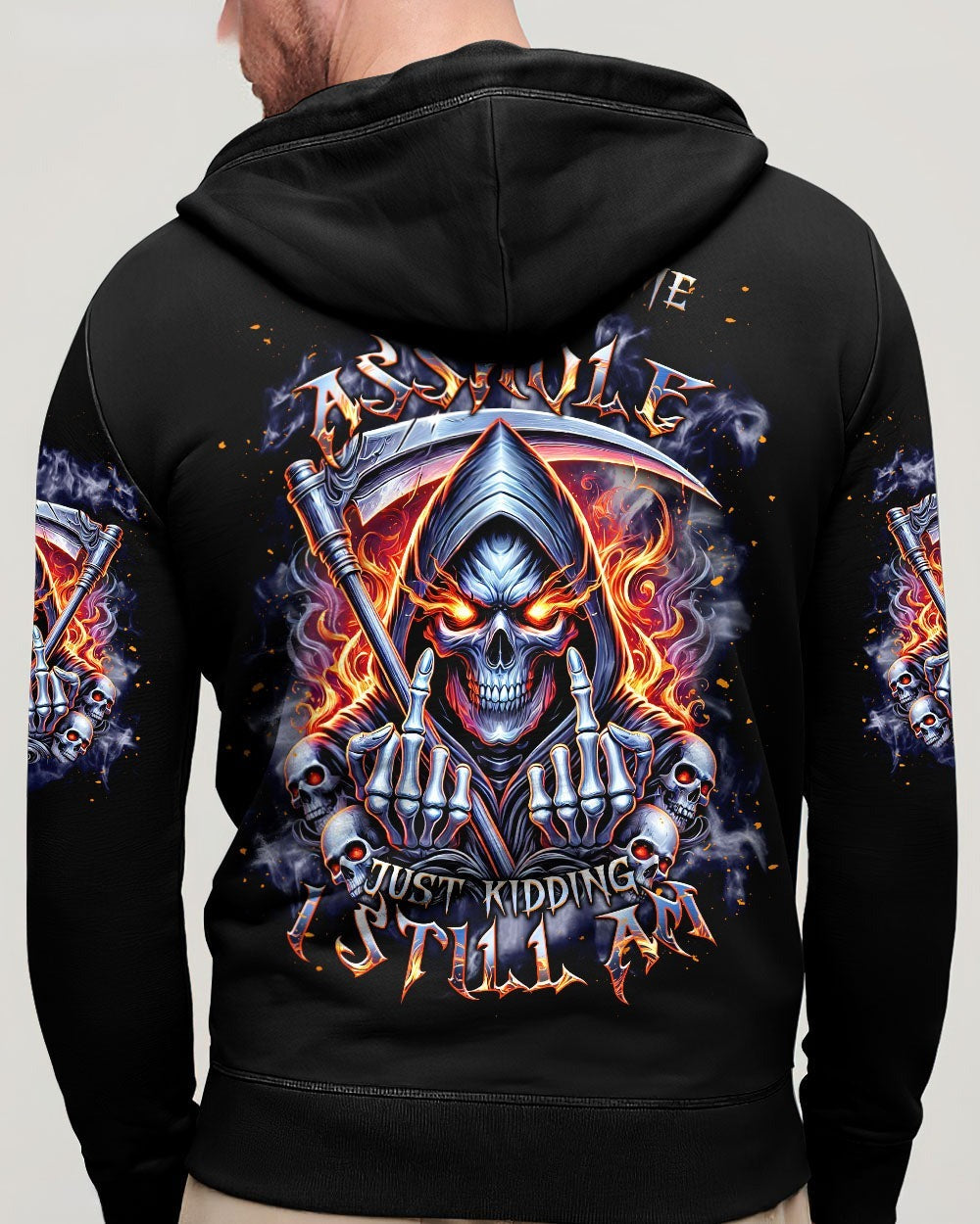 BLISSCORNERS JUST KIDDING I STILL AM SKULL REAPER ALL OVER PRINT