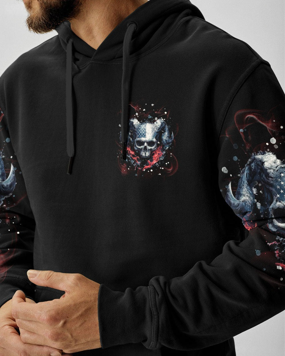 BLISSCORNERS I'M NEVER ALONE SKULL DEMON ALL OVER PRINT