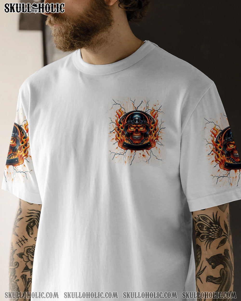 BLISSCORNERS DON'T MESS WITH OLD BIKERS SKULL ALL OVER PRINT