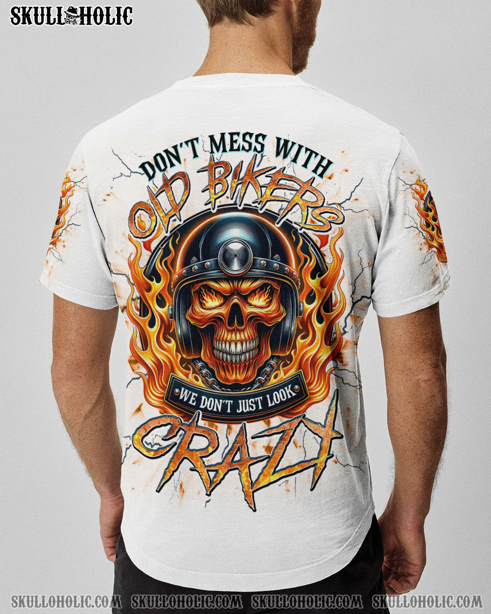 BLISSCORNERS DON'T MESS WITH OLD BIKERS SKULL ALL OVER PRINT