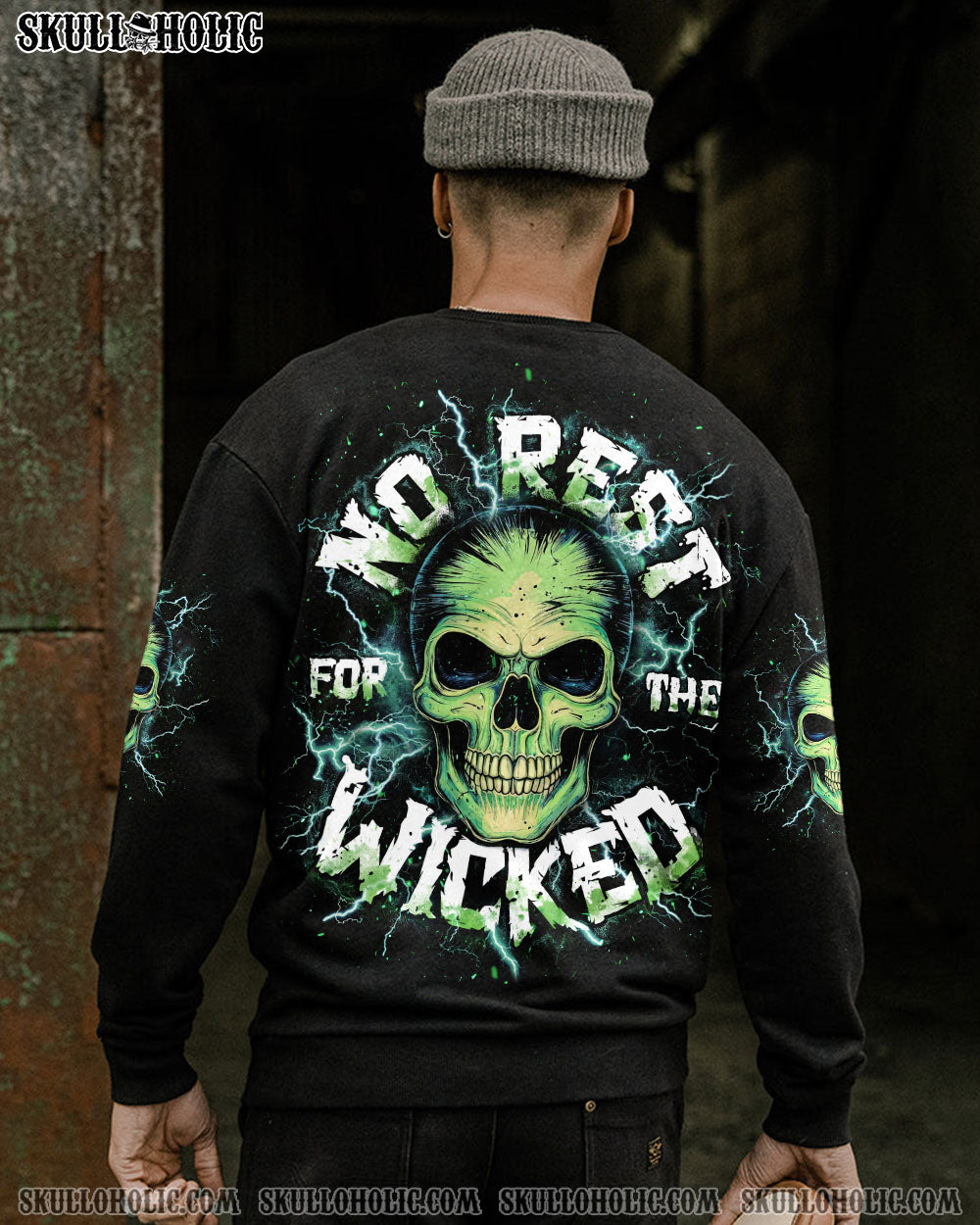 BLISSCORNERS NO REST FOR THE WICKED SKULL ALL OVER PRINT