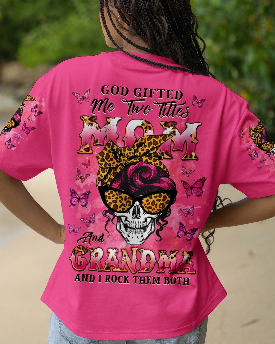 BLISSCORNERS KARMA FAIRY SKULL MESSY BUN ALL OVER PRINT