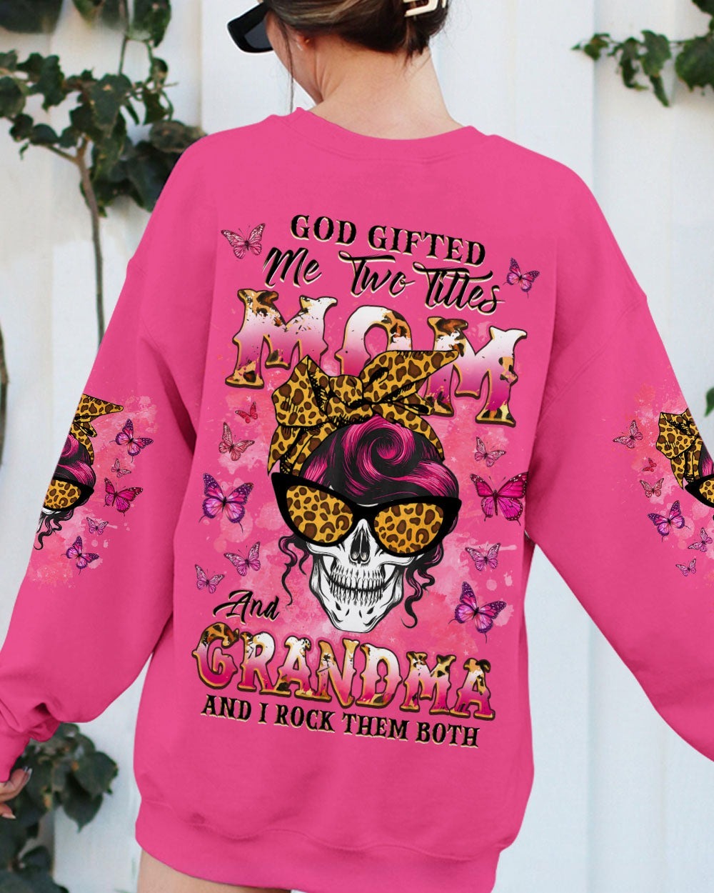 BLISSCORNERS KARMA FAIRY SKULL MESSY BUN ALL OVER PRINT
