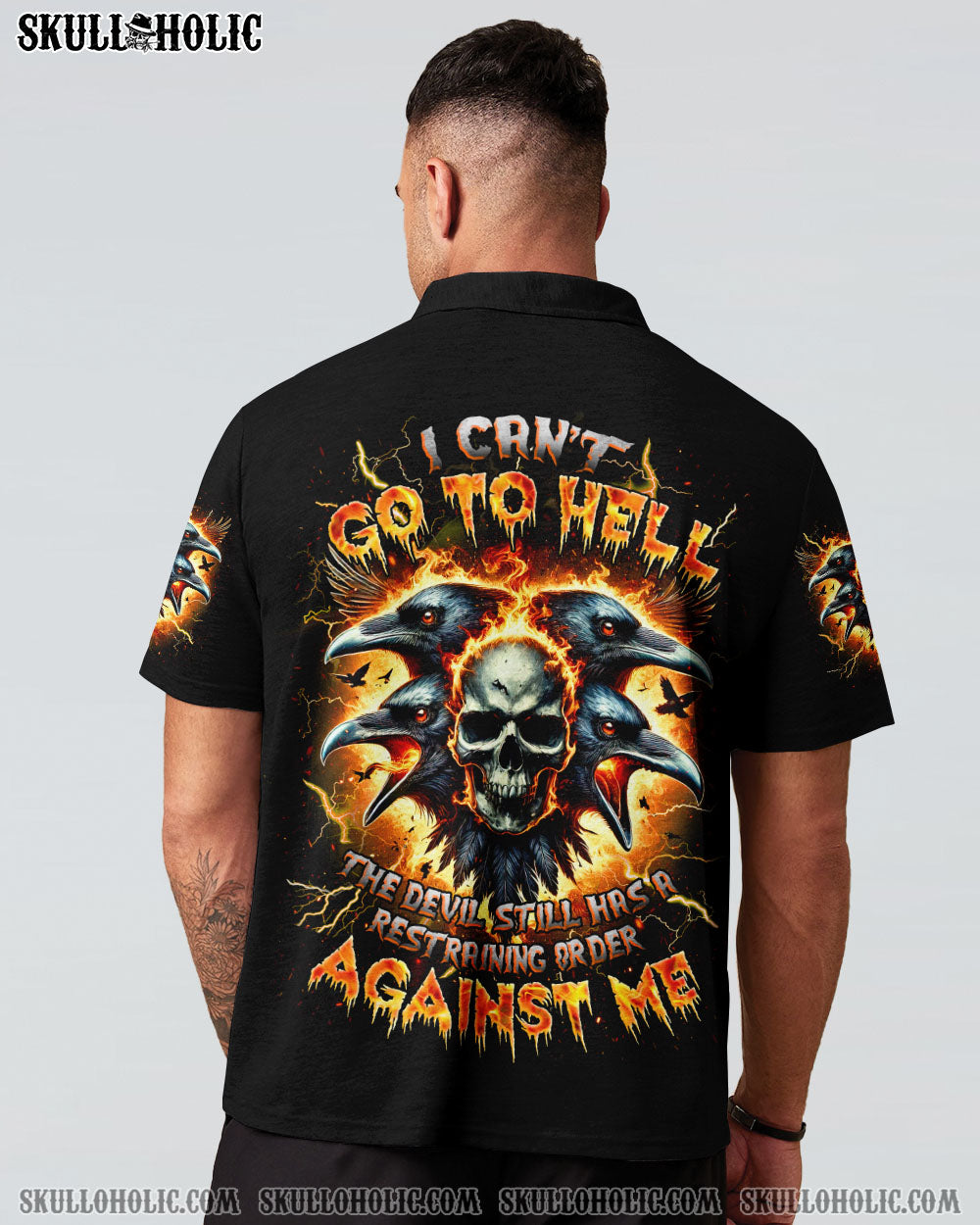 BLISSCORNERS I CAN'T GO TO HELL RAVEN SKULL ALL OVER PRINT -  TLNZ0302252