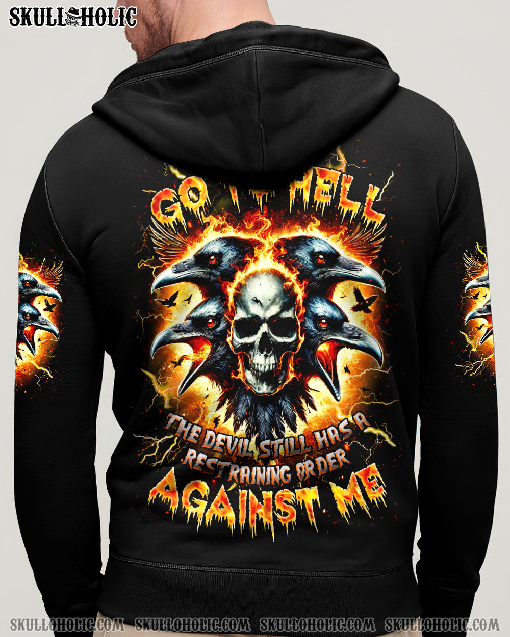 BLISSCORNERS I CAN'T GO TO HELL RAVEN SKULL ALL OVER PRINT -  TLNZ0302252