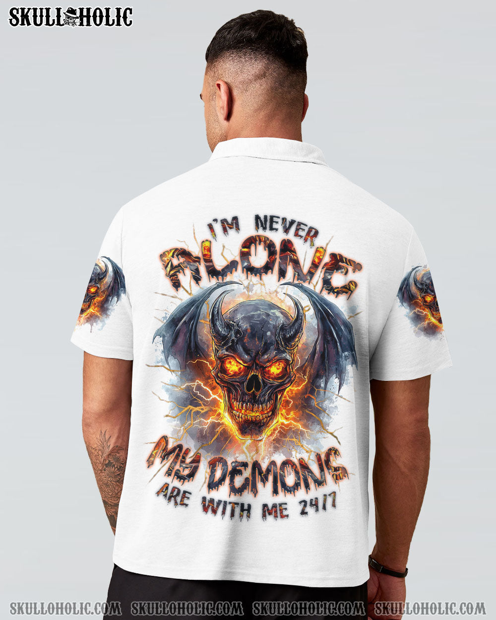BLISSCORNERS I'M NEVER ALONE MY DEMONS ARE WITH ME 24/7 ALL OVER PRINT