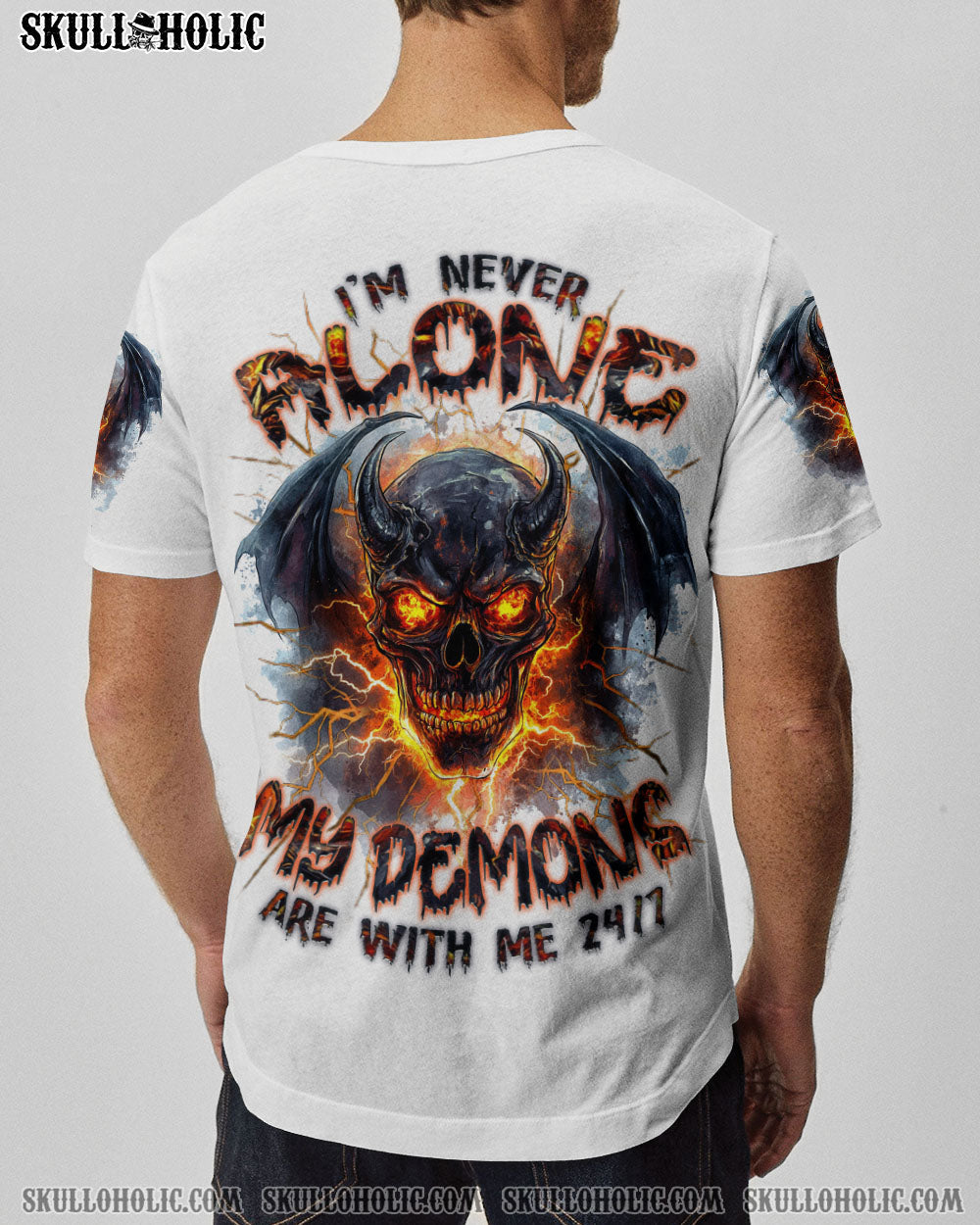 BLISSCORNERS I'M NEVER ALONE MY DEMONS ARE WITH ME 24/7 ALL OVER PRINT
