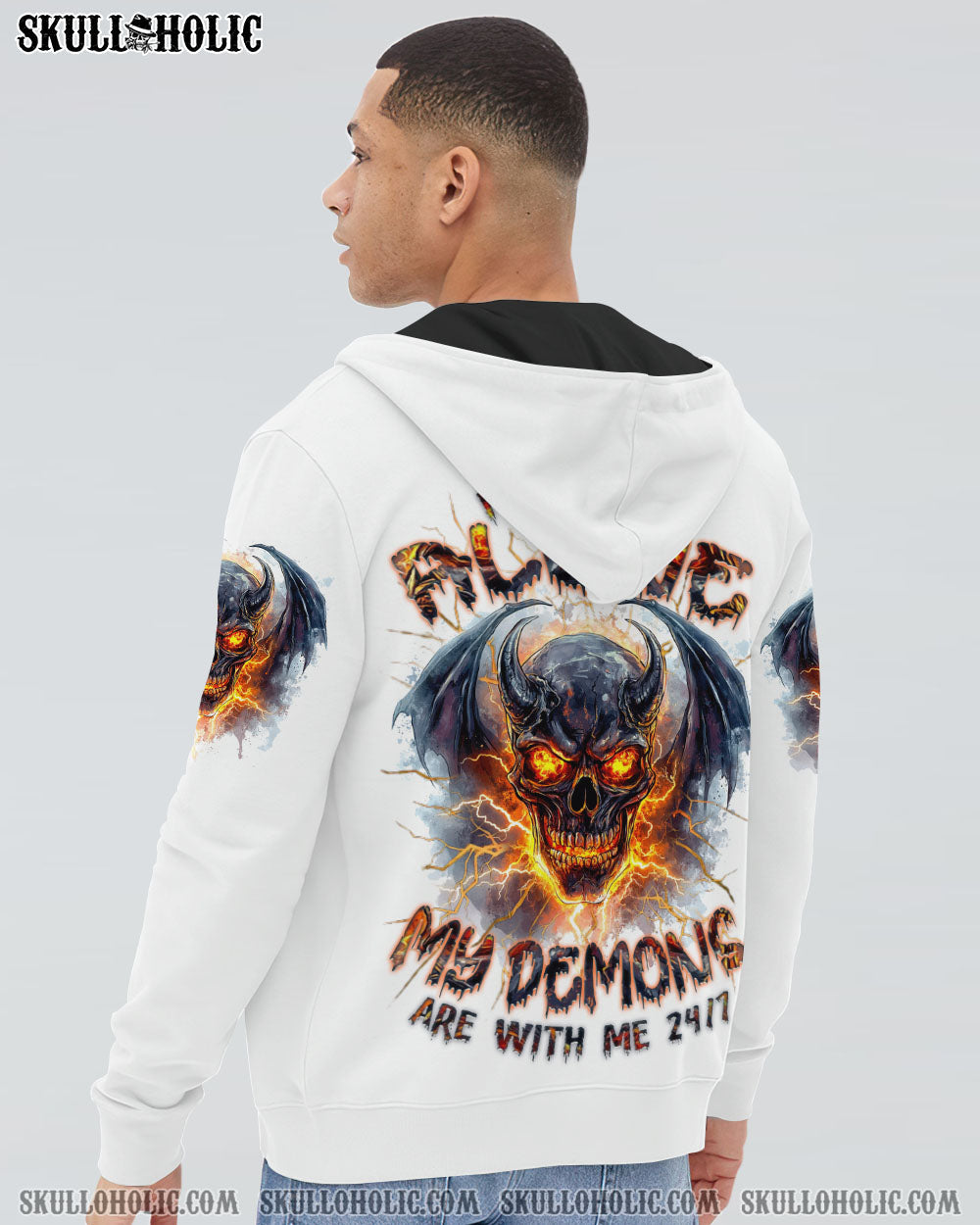 BLISSCORNERS I'M NEVER ALONE MY DEMONS ARE WITH ME 24/7 ALL OVER PRINT