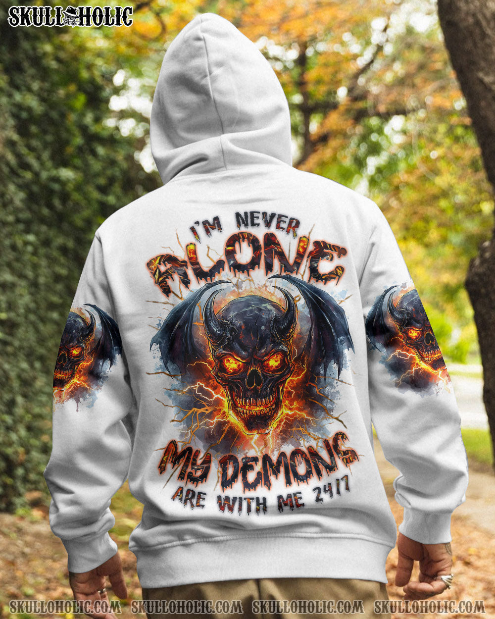 BLISSCORNERS I'M NEVER ALONE MY DEMONS ARE WITH ME 24/7 ALL OVER PRINT