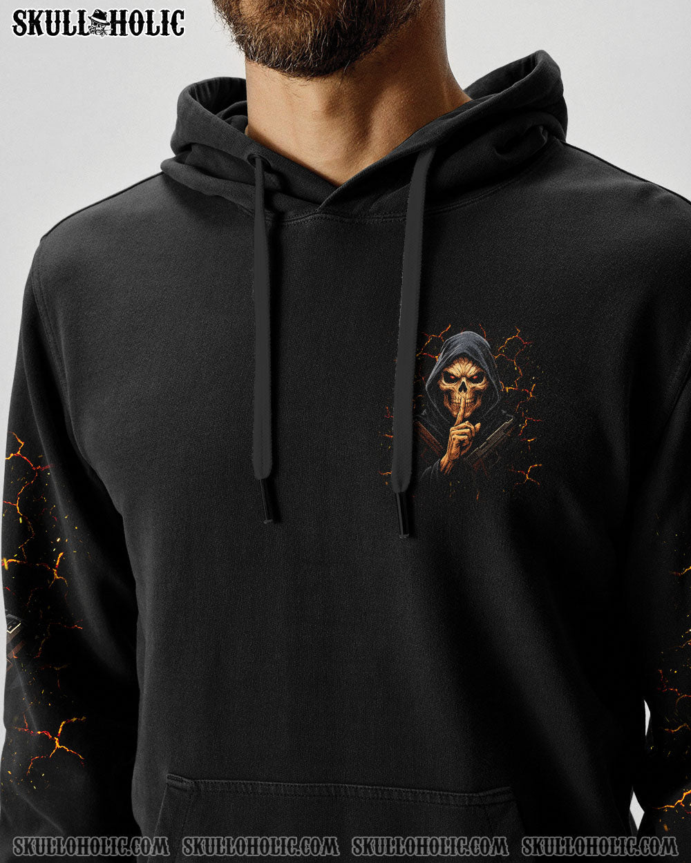 BLISSCORNERS YOUR DEMONS HIDE UNDER YOUR BED SILENCE SKULL ALL OVER PRINT