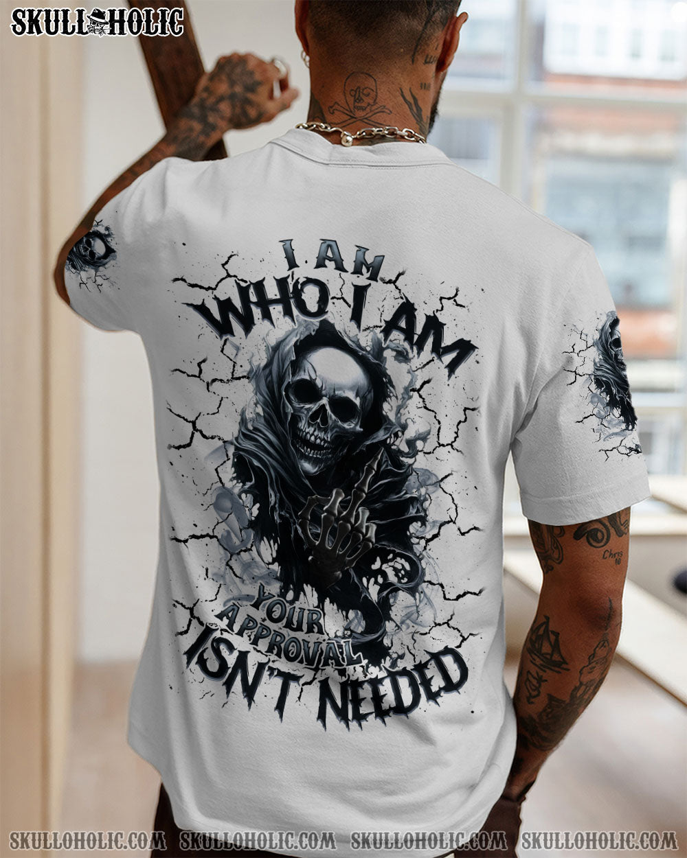 BLISSCORNERS I AM WHO I AM SKULL REAPER ALL OVER PRINT